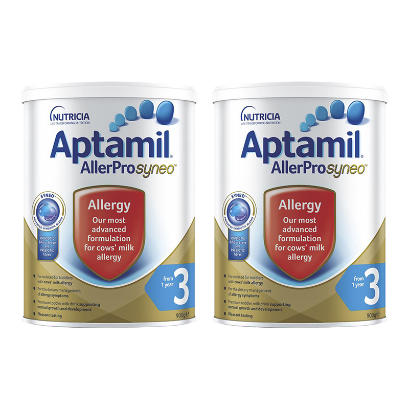 澳洲发/3罐装-爱他美(aptamil)Allerpro深度水解/乳糖不耐受过敏奶粉三段900g/罐装 进口特殊配方奶粉高清大图