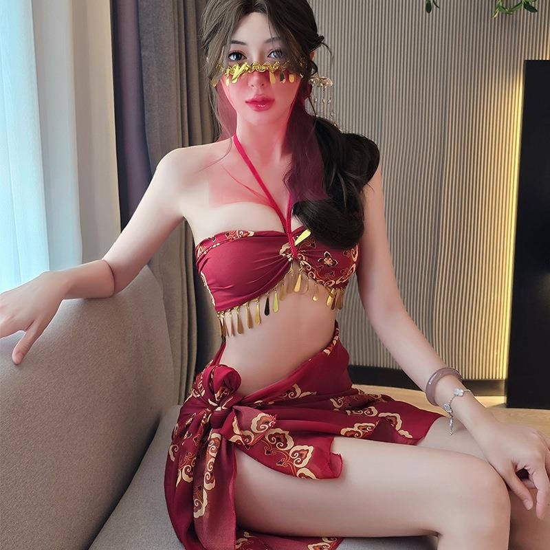 长夜漫漫情趣内衣飞天舞姬异域风情烫金抹胸情趣制服古风汉服1528高清大图