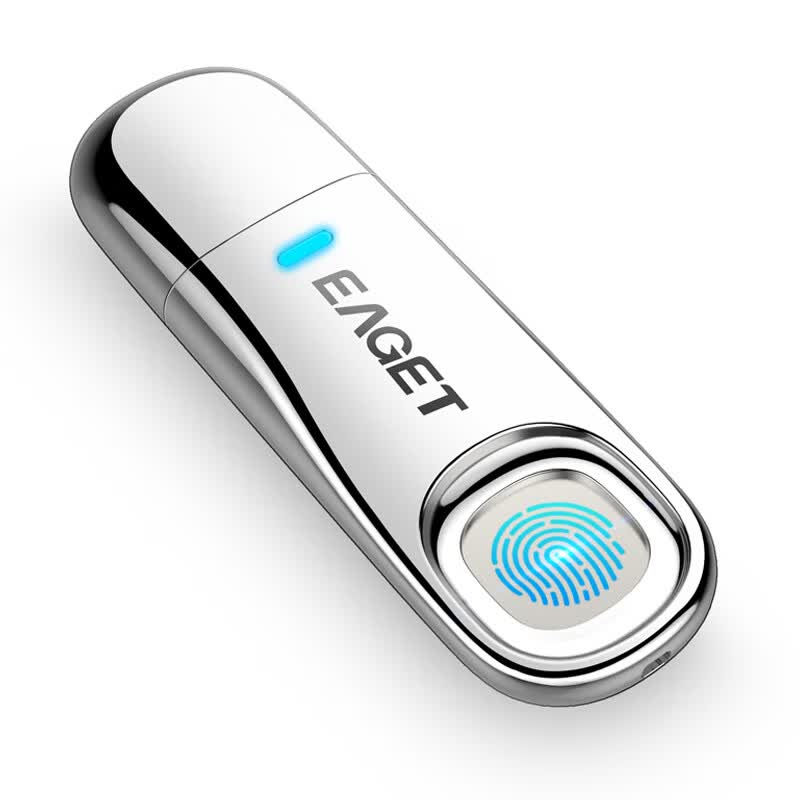 忆捷(EAGET)FU60 USB3.0 指纹加密U盘 防泄密 隐私安全保护 商务办公优盘全盘加密128GB高清大图