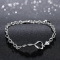 H364Fashion Bracelet 时尚扭曲心型手链欧美外贸镀925纯银女首饰送女朋友七夕情人节礼物