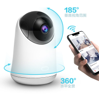 联想(Lenovo) 看家宝R1 英文版 360°全景云台1080P网络wifi家用监控红外夜视双向通话 32G套装