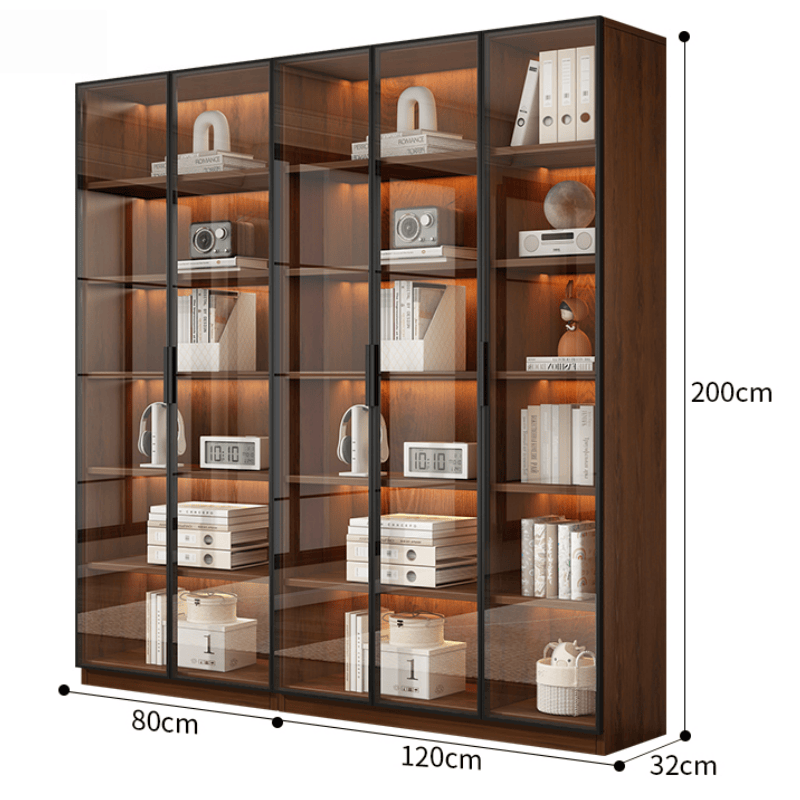 亿洛莱 五门书柜 200*32*200cm 个高清大图
