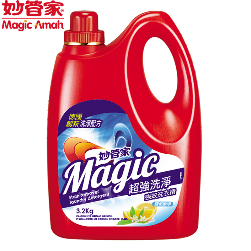 [台湾进口]妙管家(MAGIC AMAH)强效洗衣液馥郁洁净除臭去污洗衣精不含荧光剂3200ml