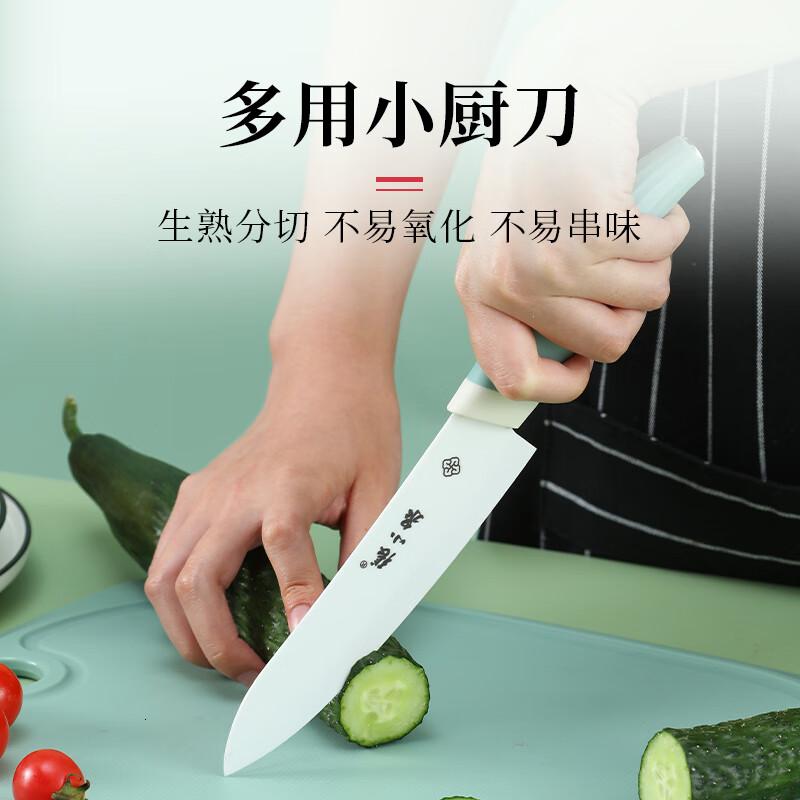 张小泉幻想家系列陶瓷小厨刀家用菜刀刀具宝宝辅食刀带刀套D13163400高清大图