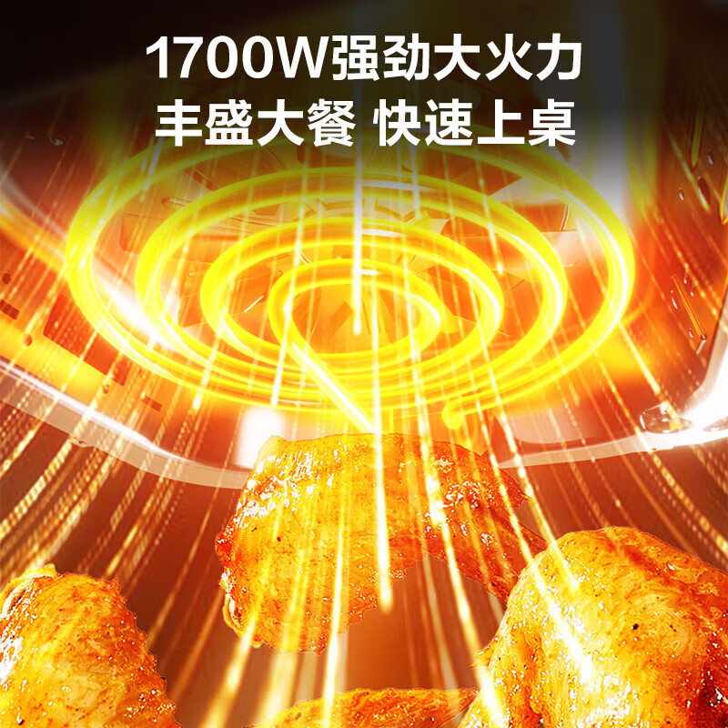 苏泊尔(SUPOR)免翻面空气炸锅 上下可视家用全自动炸烤一体机6L大容量金属内腔电炸锅新款 KD60D876 6L高清大图