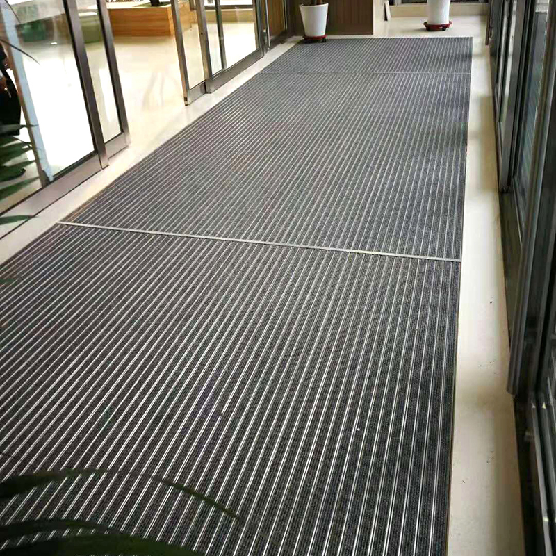 定制铝合金地垫防尘防滑嵌入式家用脚垫室外室内宾馆银行酒店公司大口