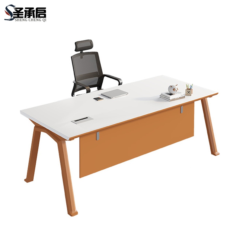 圣承启 班台桌 1.8m带椅张高清大图
