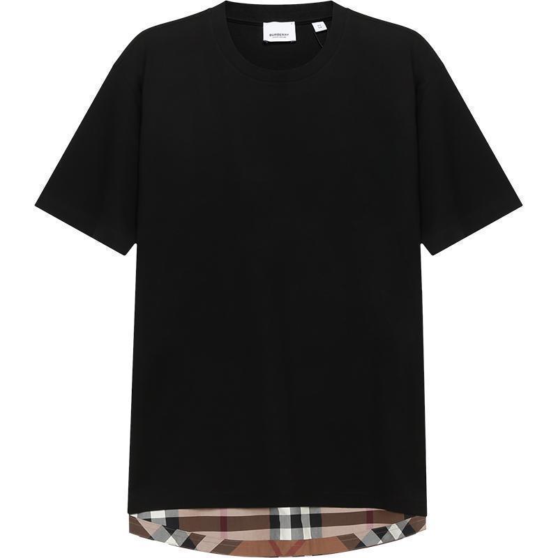 博柏利/巴宝莉 burberry 女款 棉质宽松版中长款圆领短袖t恤80449621