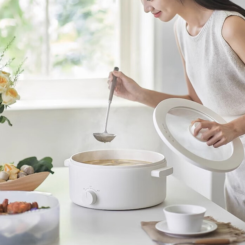 OLAYKS电火锅5L煎炒煮炸一体多用途锅带蒸笼OLK-01-12高清大图