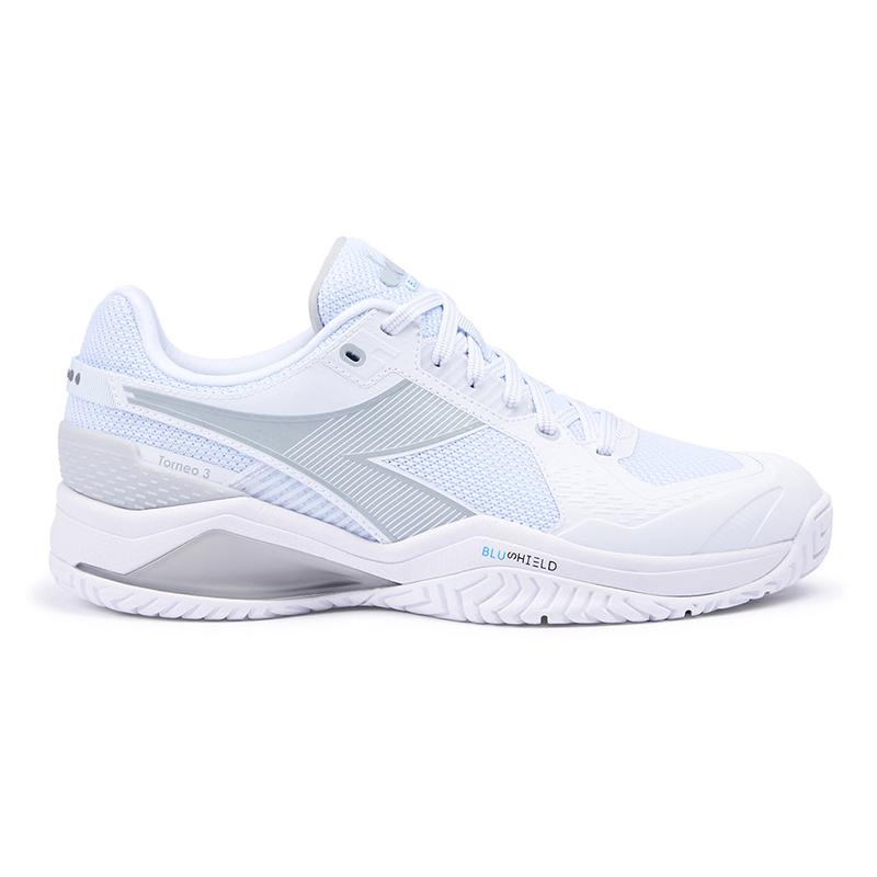 迪亚多纳(DIADORA)女士网球鞋专业缓震透气舒适耐用白银色