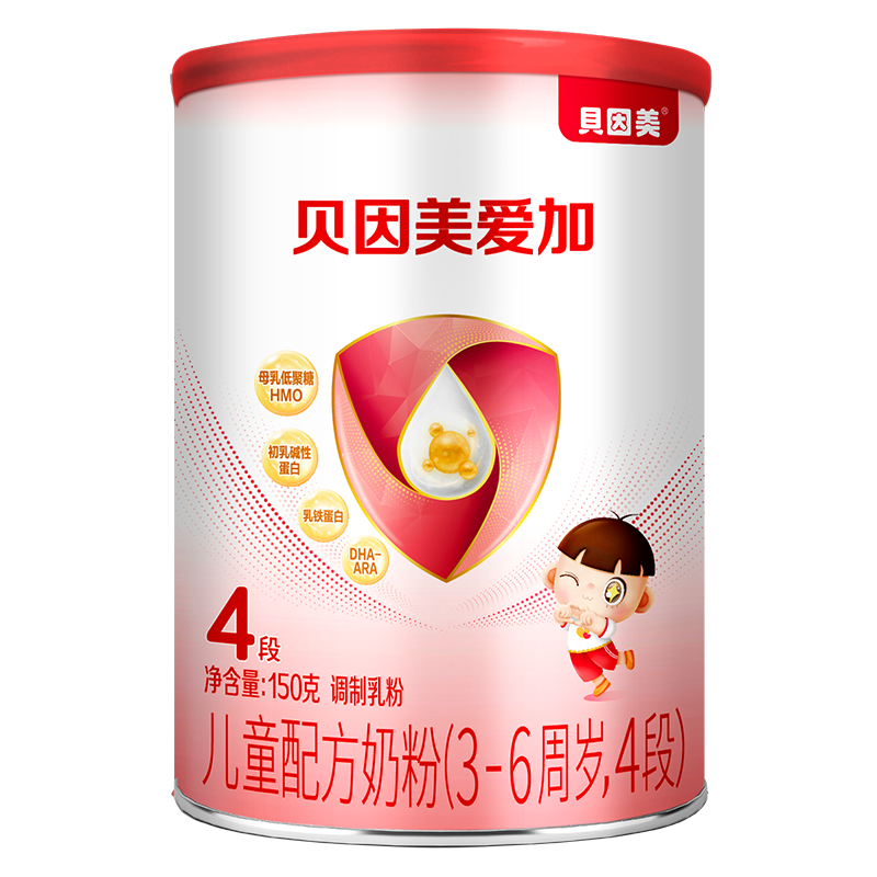 贝因美爱加幼儿配方奶粉(3-6岁,4段)150g含珍稀乳铁蛋白