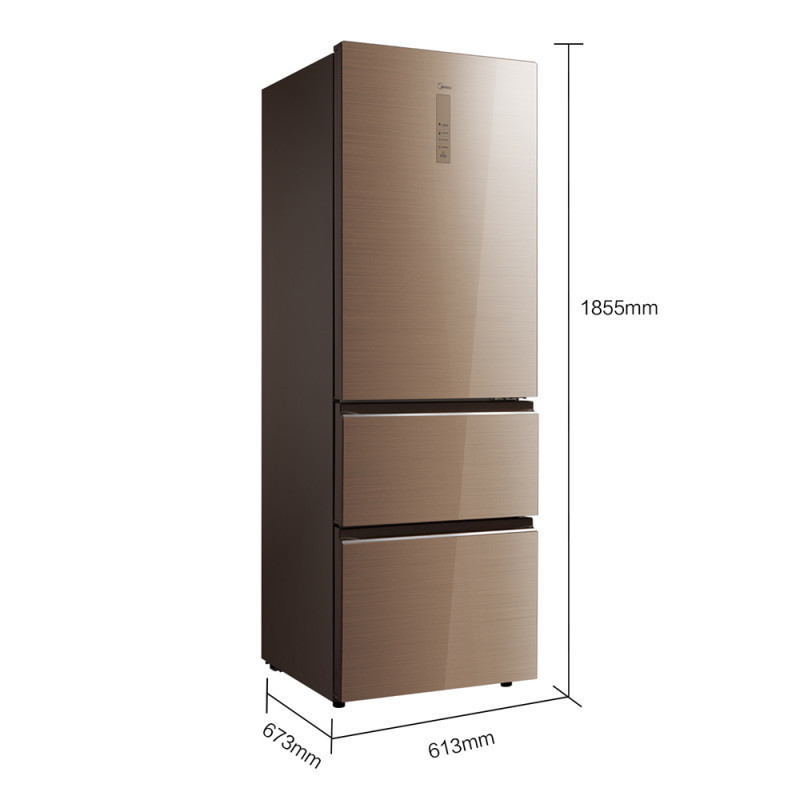 美的(midea)bcd-326wgpzm 326升电冰箱 三门家用 变频风冷无霜智能