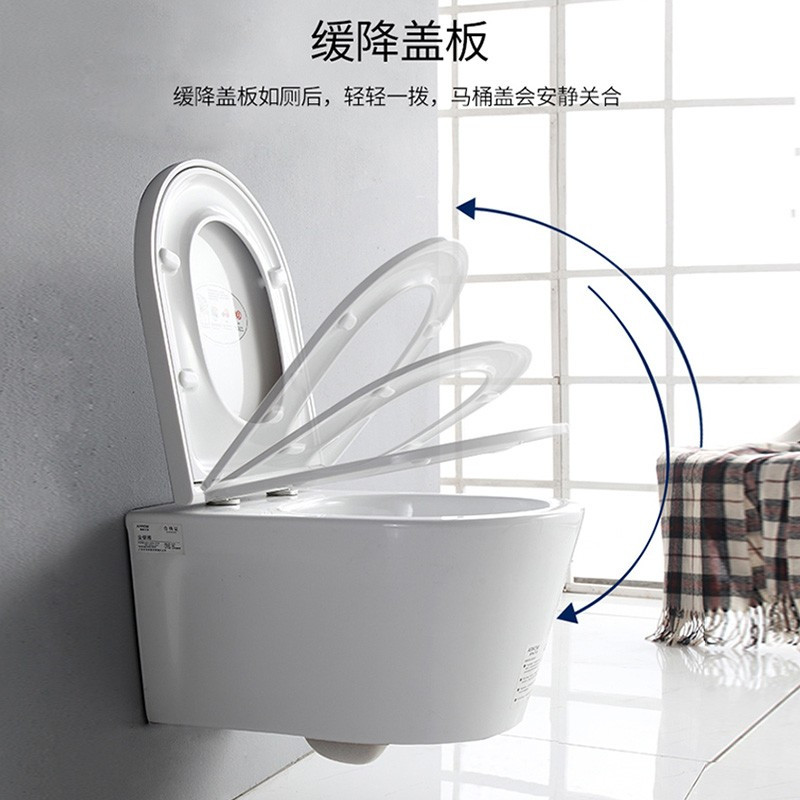箭牌(ARROW)壁挂式马桶 嵌入墙排家用隐藏水箱悬挂式坐便器AE2001H套装
