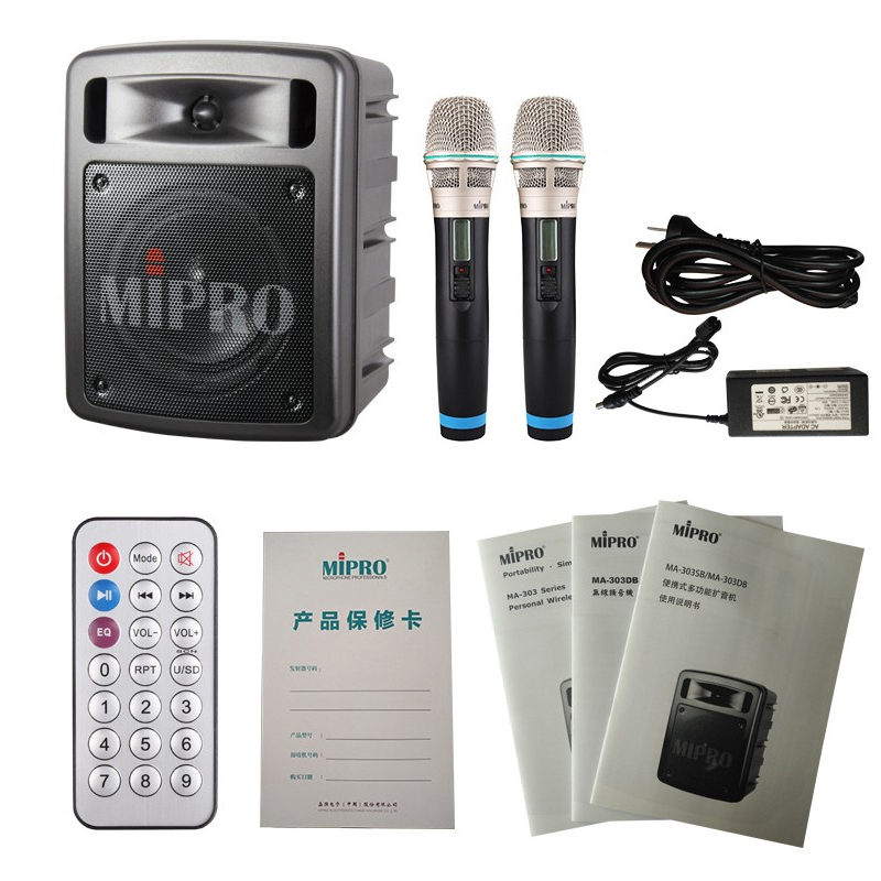 咪宝mipro MA-303DB 扩音器手持喊话器教学专用便携式无线蓝牙插卡音响