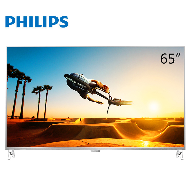 飞利浦液晶电视65PUF7102/T3 金属前框 超薄 水晶般透明底座 HDR Plus高清大图