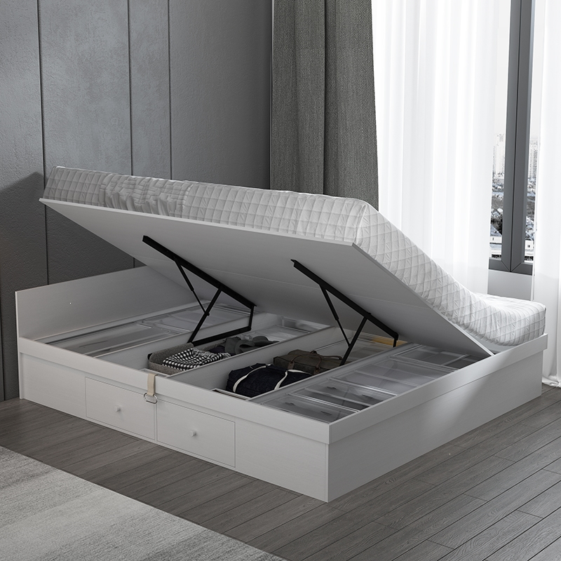 气压高箱床现代简约北欧储物床符象双人床1.5小户型主卧板式床收纳床
