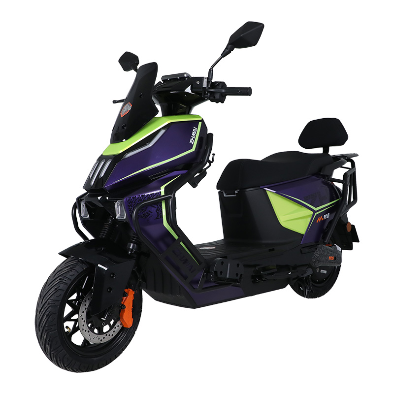 智迈超跑SF90电动车48v60v72v长续航智能电动车高速电摩CBS双联动TCS防侧滑电动车外卖车 紫色