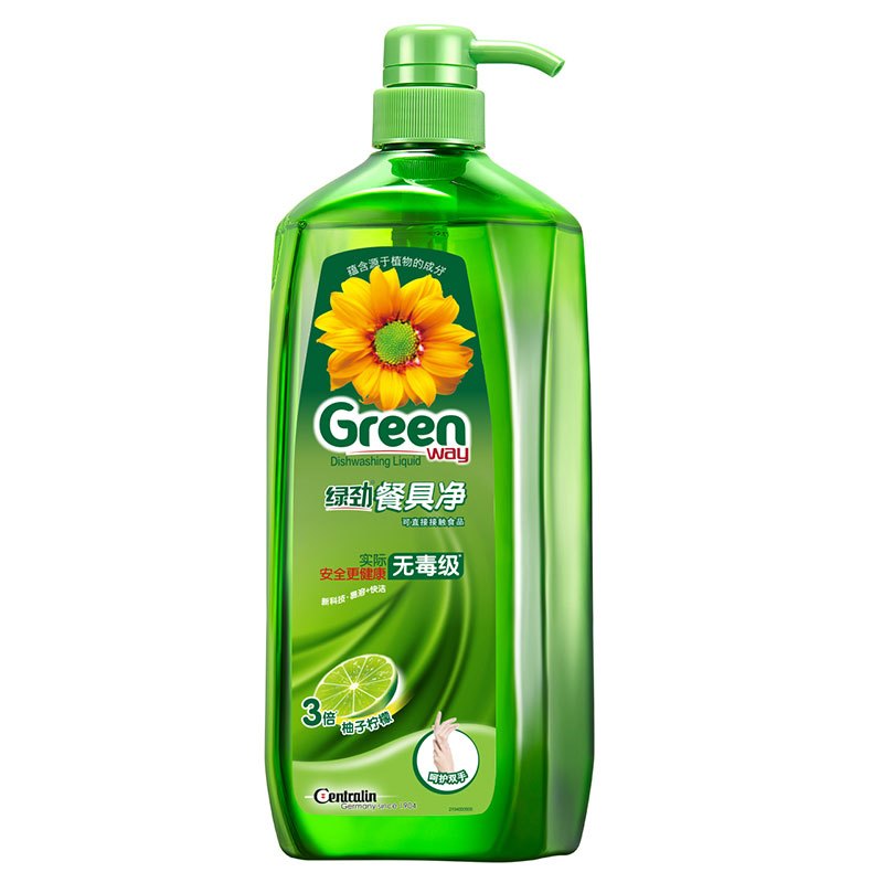 绿劲餐具净洗洁精家居清洁组合柚子柠檬128kg3瓶
