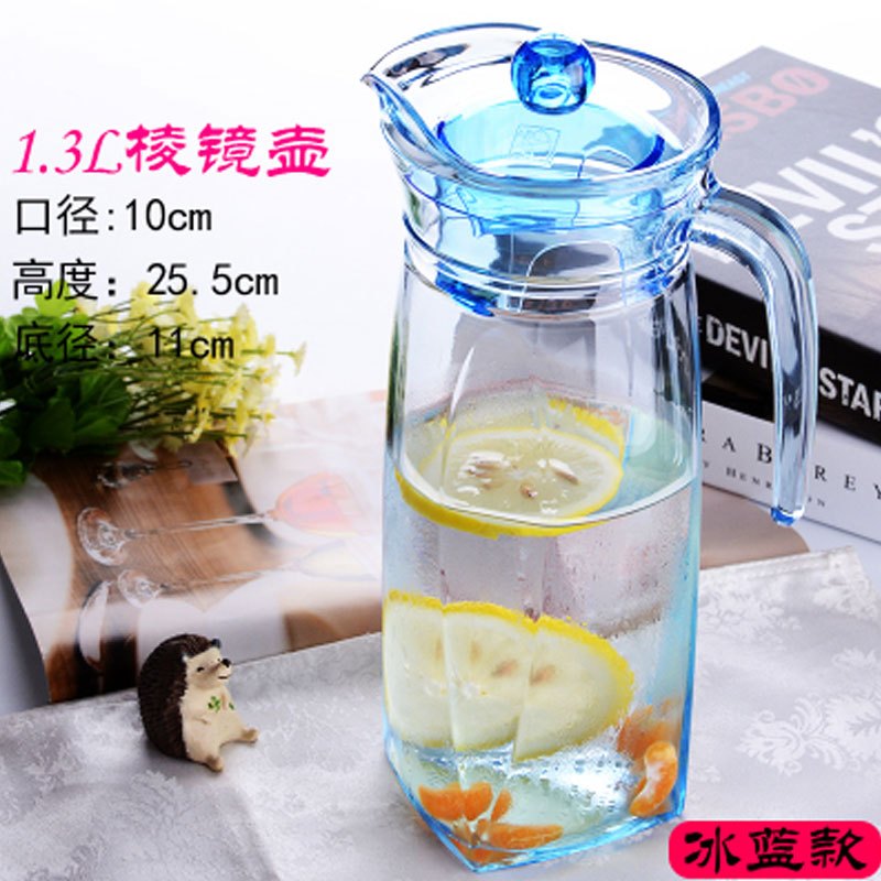 玻璃冷水壶家用水壶茶壶凉水壶果汁扎壶套装简约现代透明生活日用家居器皿 水具水杯