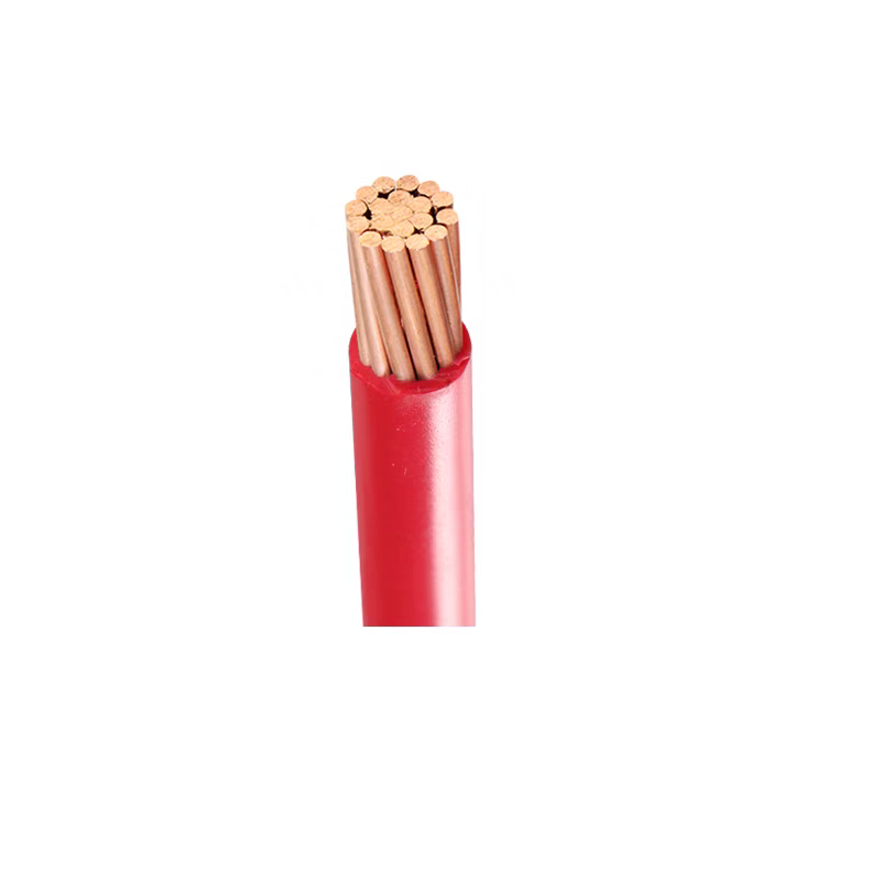 绵缆 铜芯聚氯乙烯绝缘电缆 BV-70红色450/750V 米高清大图