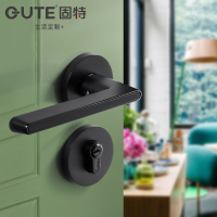 固特GUTE 门锁室内卧室房门锁美式黑色卫生间实木门把手家用静音门锁具 8992