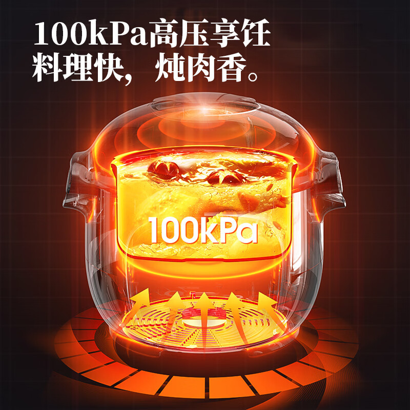 苏泊尔(SUPOR)电压力锅SY-30YZ98精控火候美味烹饪家用全自动智能预约压力锅快速脱骨迷你3L电饭煲煲汤易清洁