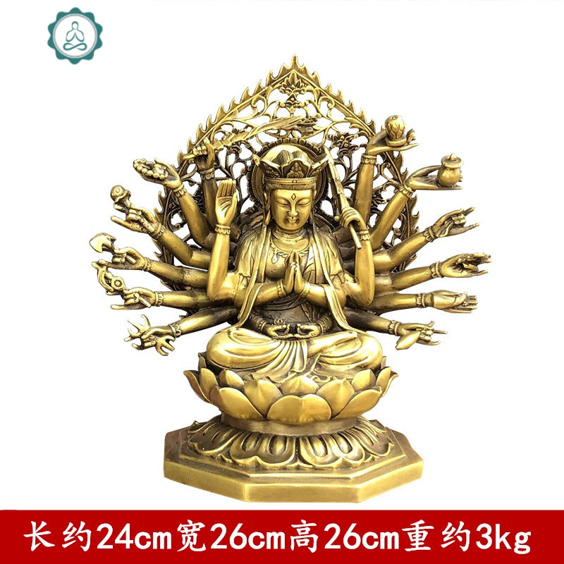 売り最安価格 珍品☆開光千手観音仏像 純銅密宗仏像 鎮宅辟邪 風水鎮宅