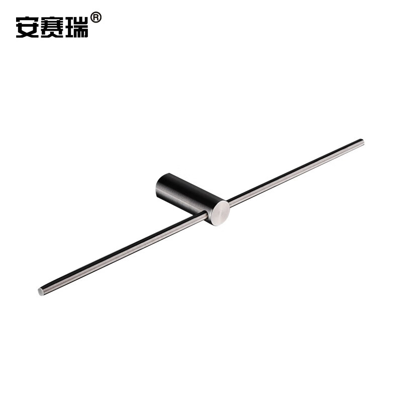 安赛瑞 毛巾杆 不锈钢拉丝圆杆毛巾杆 打孔浴室卫生间置物架 711827