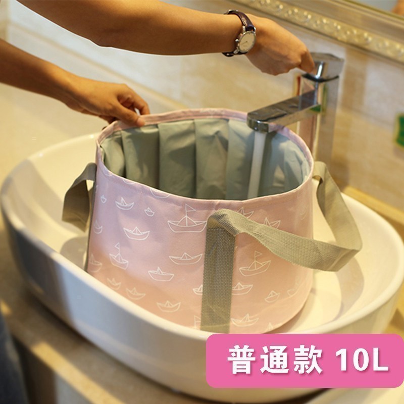 美帮汇便携式小号旅行可折叠水盆 泡脚水桶大号洗衣袋洗脸盆 泡脚袋高清大图