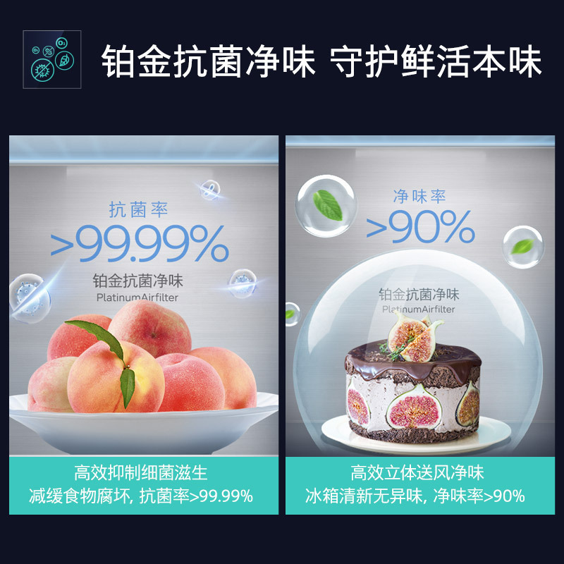 西门子406L多门家用智能电冰箱一级能效超薄嵌入玻璃面板多门冰箱KG402053VC