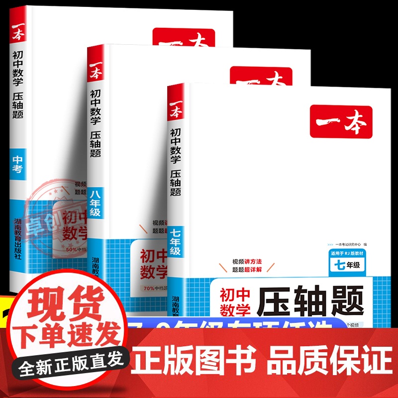 2025新一本初中数学压轴题人教版通用 初中七八九年级中考数学教辅压轴题 初一二三计算题高效满分训练作业本强化专项压轴练高清大图