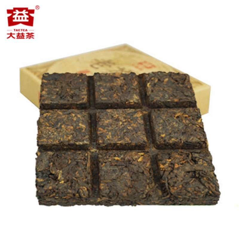 [砖茶]大益茶 老茶头 熟茶砖(1401批次)砖茶普洱茶熟茶2014年500g云南茶叶