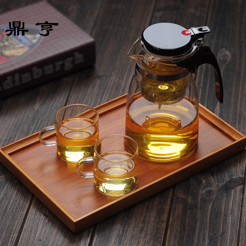 鼎亨好茗天高品质飘逸杯耐热玻璃花茶壶全过滤泡茶壶茶具冲茶器玲