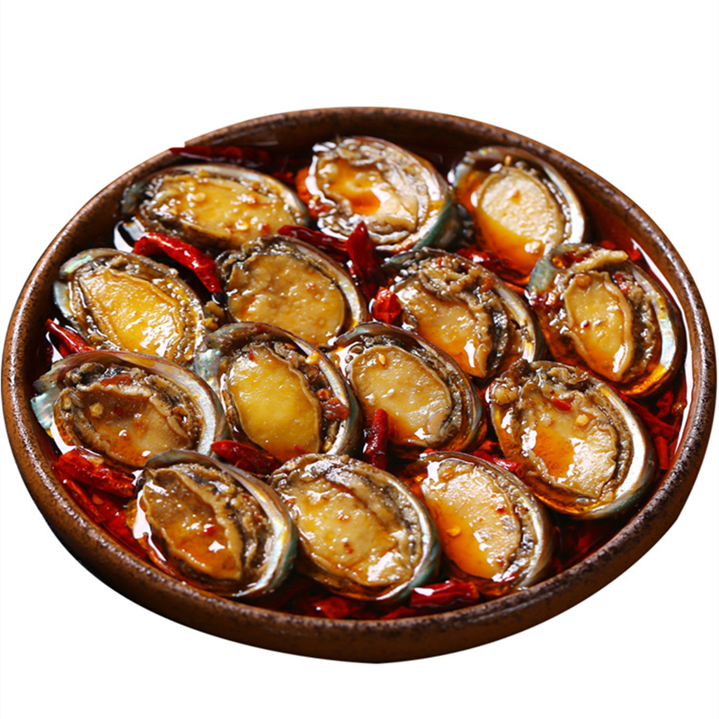 康农星新鲜现做香辣小鲍鱼即食盒装海鲜鲍鱼仔熟食200g