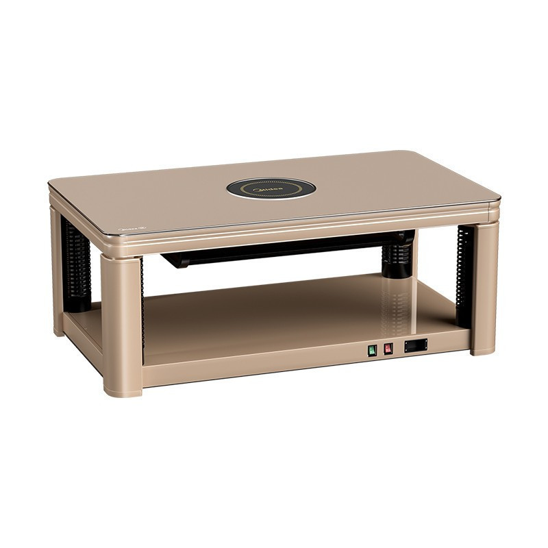 桌子客厅电暖茶几升降节能省电烤火炉电炉子电暖炉四柱发热钢化玻璃