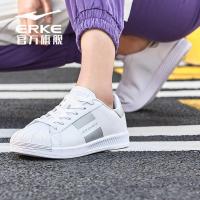 鸿星尔克（ERKE）男子板鞋滑板鞋白色低帮运动鞋