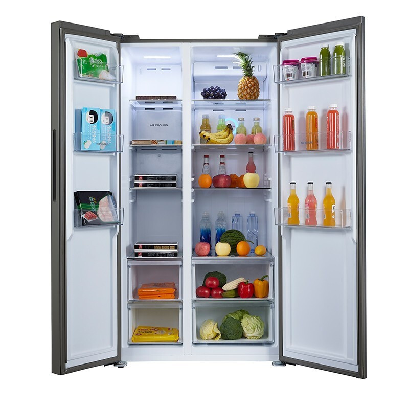 夏普(sharp)530升双门对开门冰箱bcd-530wsgg-b大容量双变频节能家用