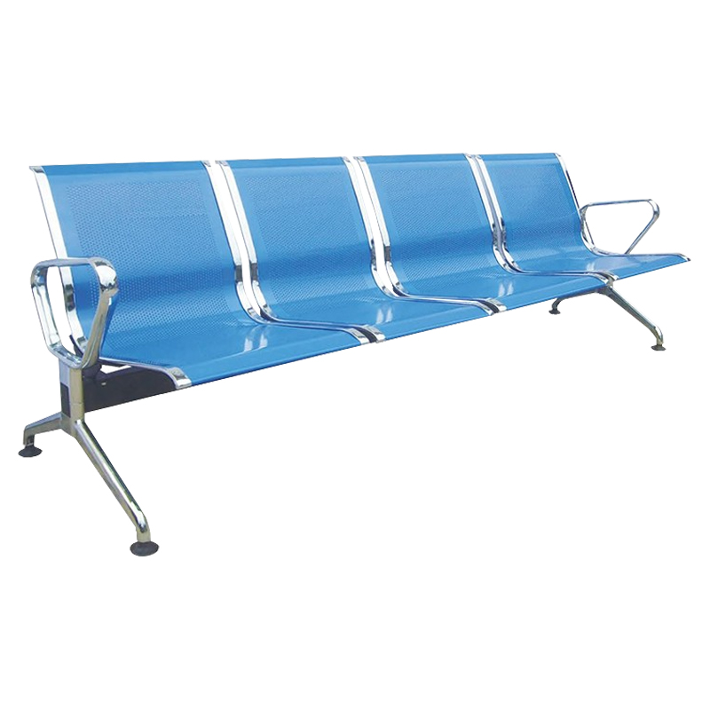 臻远ZY-JCY-14 连排椅机场椅公共座椅等候椅 浅蓝机场椅排椅四人位高清大图