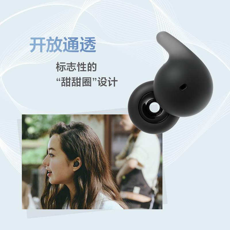 索尼(SONY) LinkBuds Open 开放式环形真无线耳机 单只5.1g 黑色高清大图