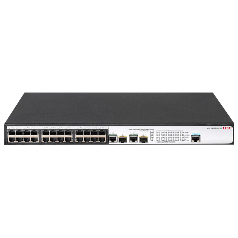 新华三(H3C)S2626V2-HPWR 24口百兆电+2千兆光纤口二层网管企业级网络交换机 POE供电385W