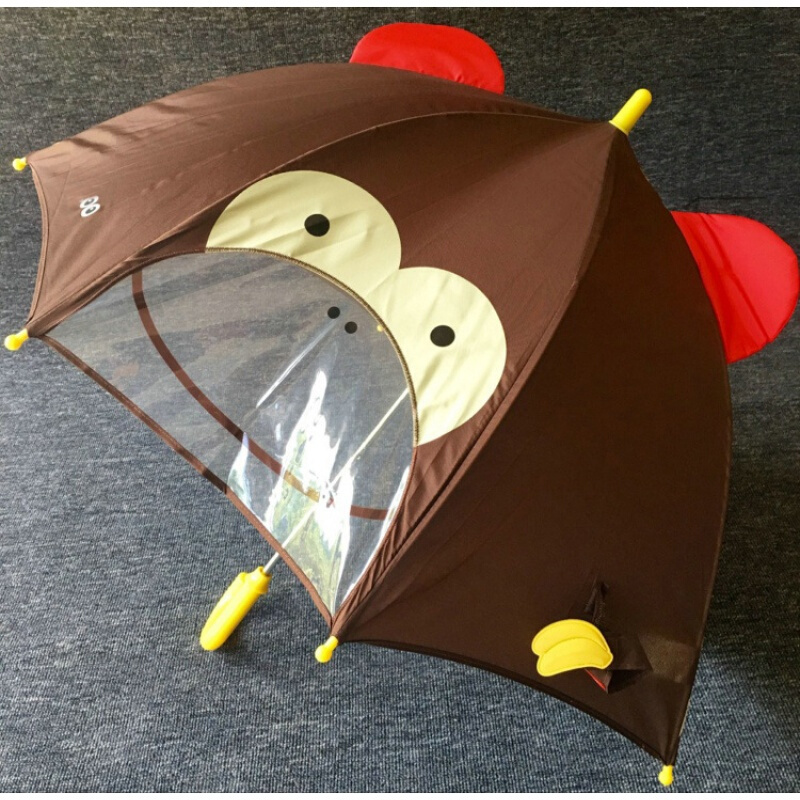 可爱动物园hop儿童宝宝卡通雨伞长柄3d立体伞