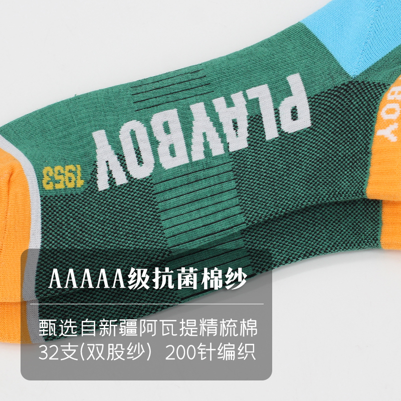 花花公子袜子男士短袜隐形袜男低帮防臭吸汗透气网眼运动袜薄款夏袜高清大图