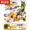 真智力儿童变形消防车轨道玩具汽车男孩城市警车套装收纳益智宝宝停车场 工程款[配11辆车+1只飞机+11个路标]可变形/灯