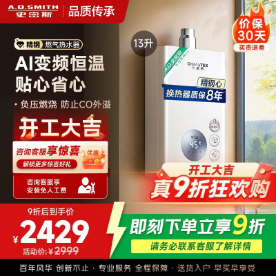 史密斯（A.O.Smith）佳尼特13升 燃气热水器JSQ26-TC1