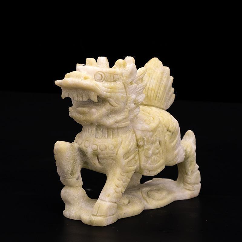 玉石仿古摆件一对招財聚財鎮宅客厅家居装饰办公室工艺品_566
