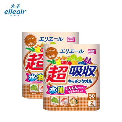 大王爱璐儿Elleai 超吸收 厨房用纸50节*4卷