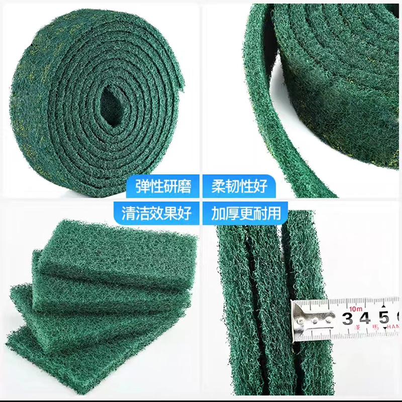 铁义 百洁布 加厚绿色8米装 8000*80mm 卷高清大图