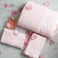 洁丽雅·兰(grace orchid)毛巾礼盒 纯棉健康亲肤泡布玫瑰组合 (2毛巾+1浴巾)装36.5*32.5*6.5