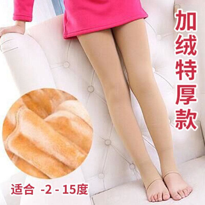 抗起球春秋冬儿童连裤袜女童打底裤袜白色舞蹈袜宝宝丝袜加绒加厚莎丞图片