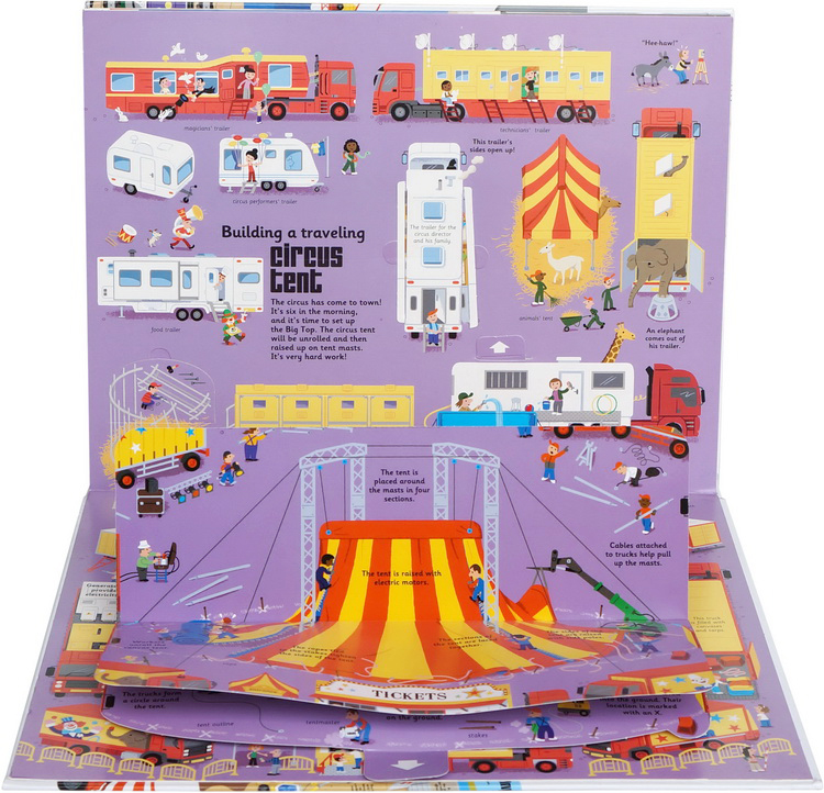 [正版]建筑工地手册进口英文原版The Ultimate Construction Site Book 抽拉翻翻书施工高清大图